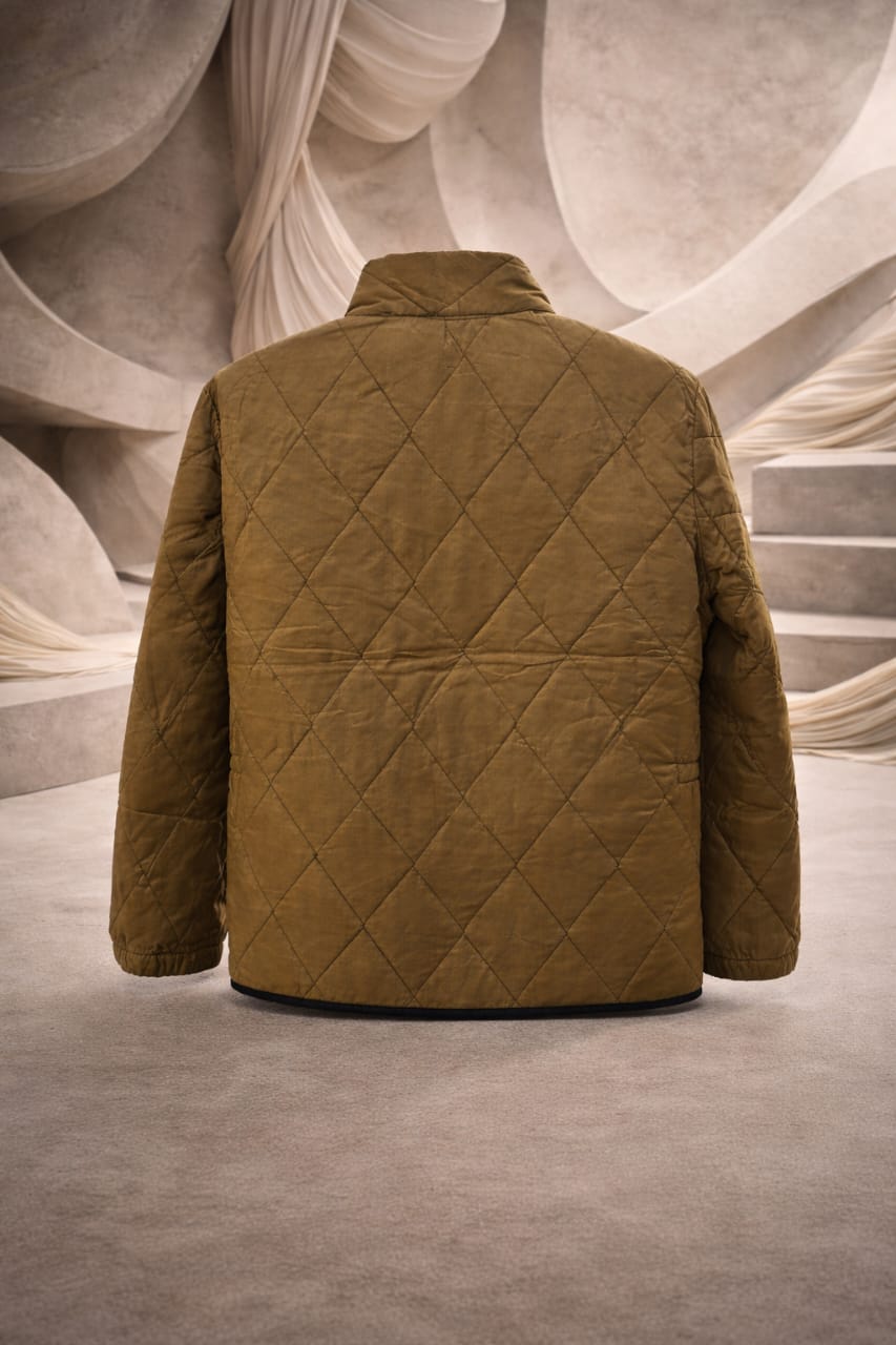 Quilted Olive Utility Jacket