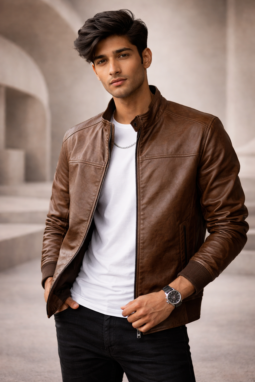 Heritage Brown Leather Jacket