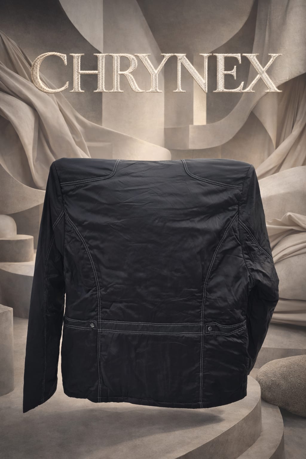 Black furry hoodie (detachable hoodie)