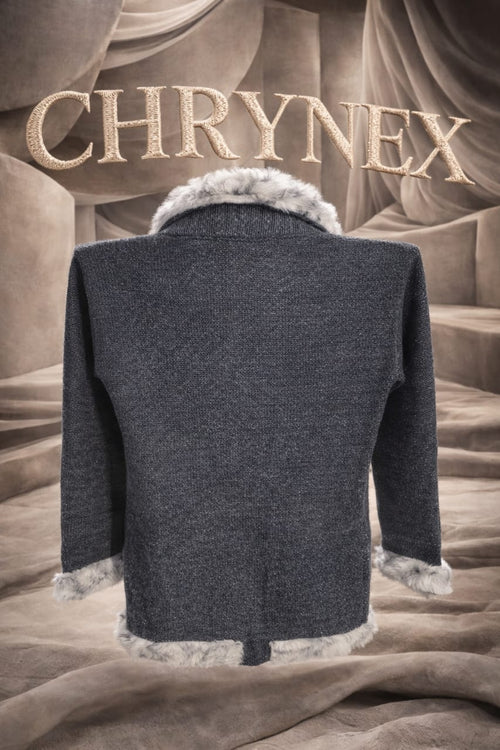 Classic gray furry jacket