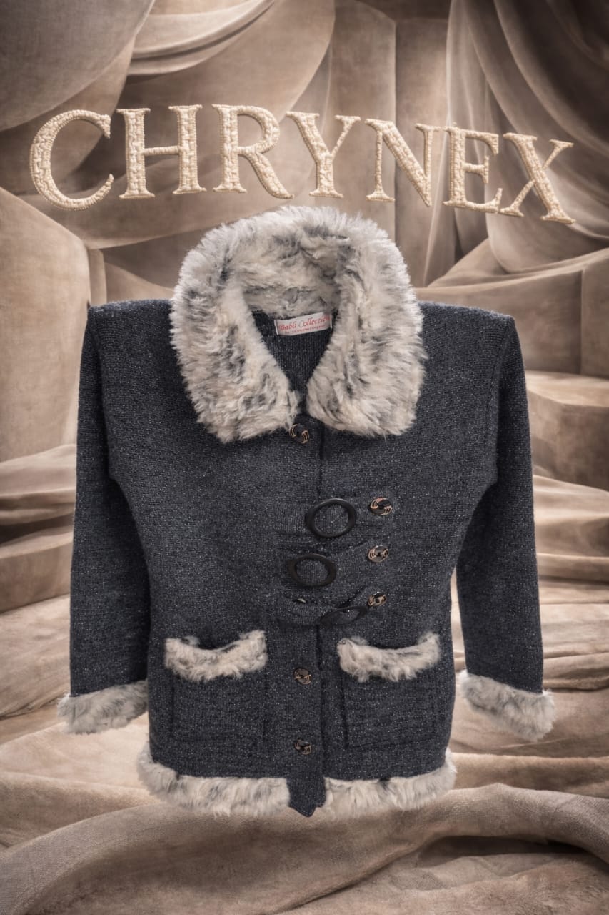 Classic gray furry jacket